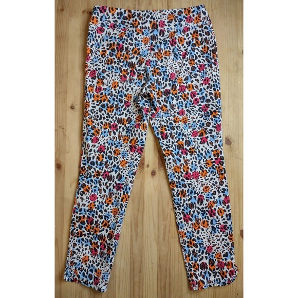 Sara Campbell The Sheri Pant Womens Medium Mini Hem Ruffle Animal Print Colorful - Picture 4 of 10